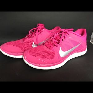 Hot pink Nike's
